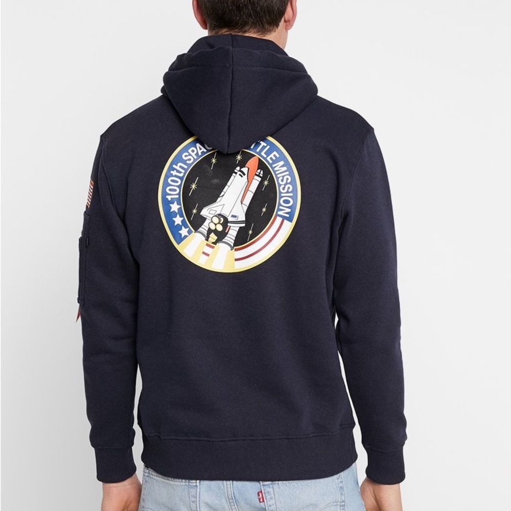 ALPHA INDUSTRIES NASA SPACE SHUTTLE HOODIE - Picture 12 of 12